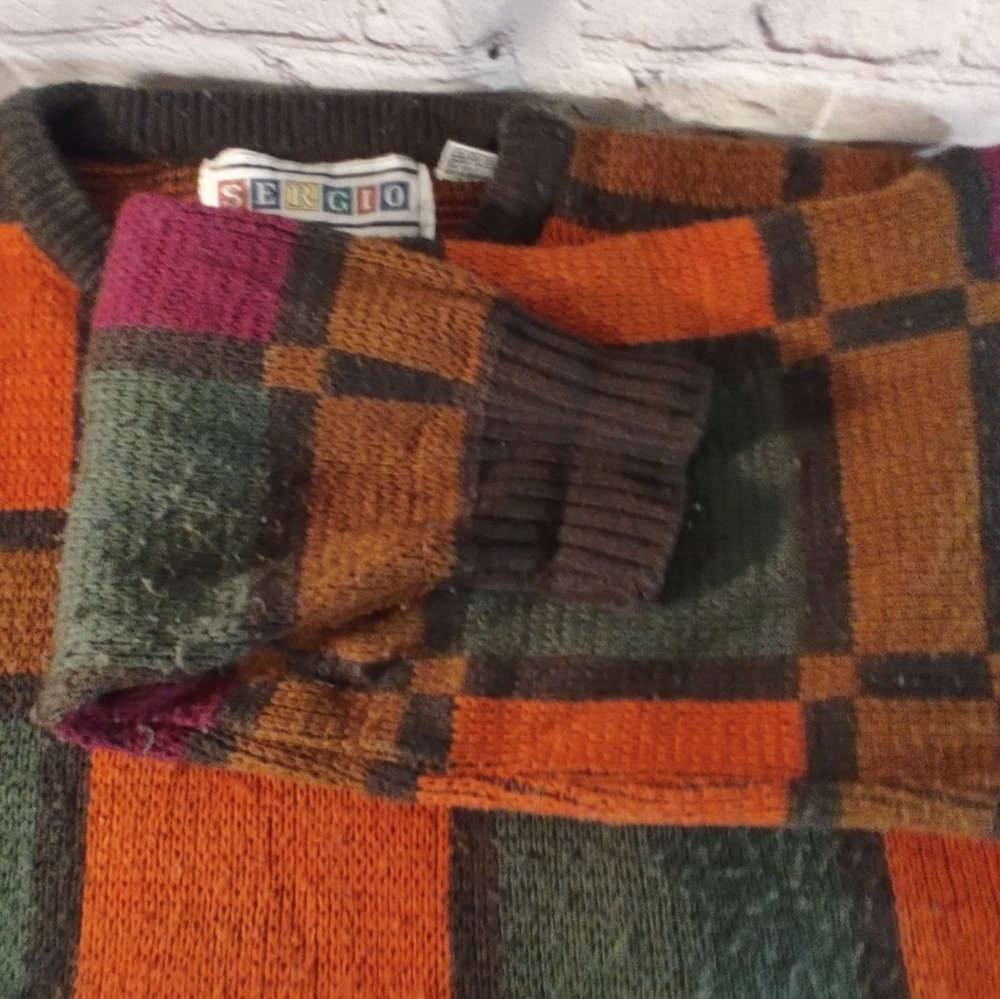 Sergio Block Patterned Multi-Color Large Vintage … - image 6